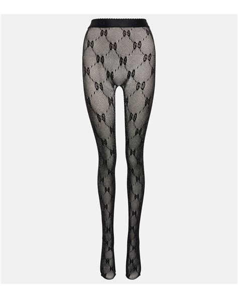 gucci tights black gg|Gucci gg pattern tights.